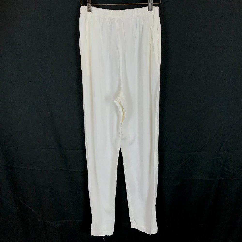 Womens Size Medium CP Shades Cream Off White Pull On Straight Leg Pants